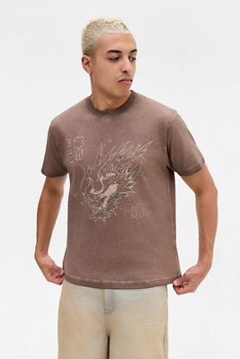 T-Shirt Marrone con Drago Archivis