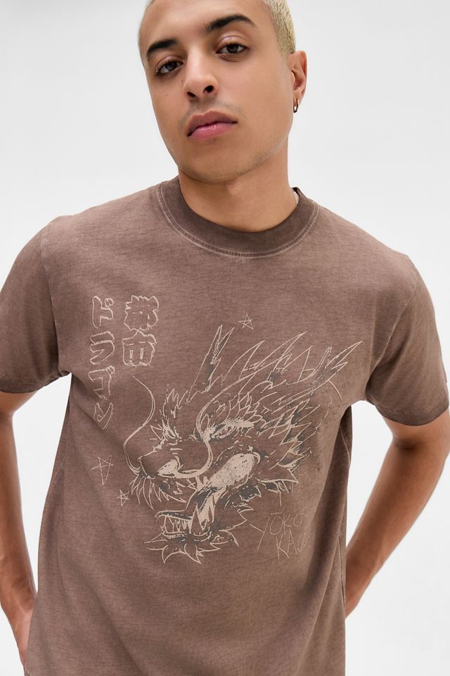 T-Shirt Marrone con Drago Archivis #2