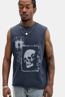 Camiseta sin Mangas UO Grunge Skull