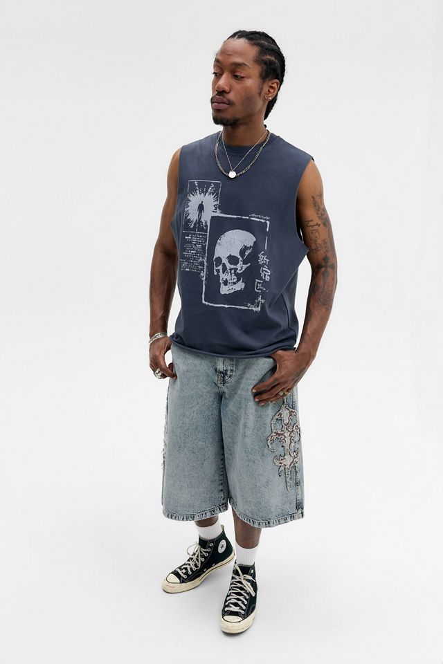 Camiseta sin Mangas UO Grunge Skull #1