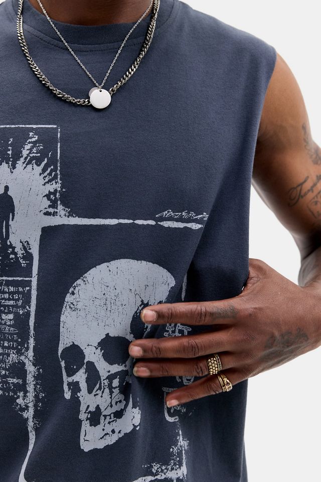 Camiseta sin Mangas UO Grunge Skull #2