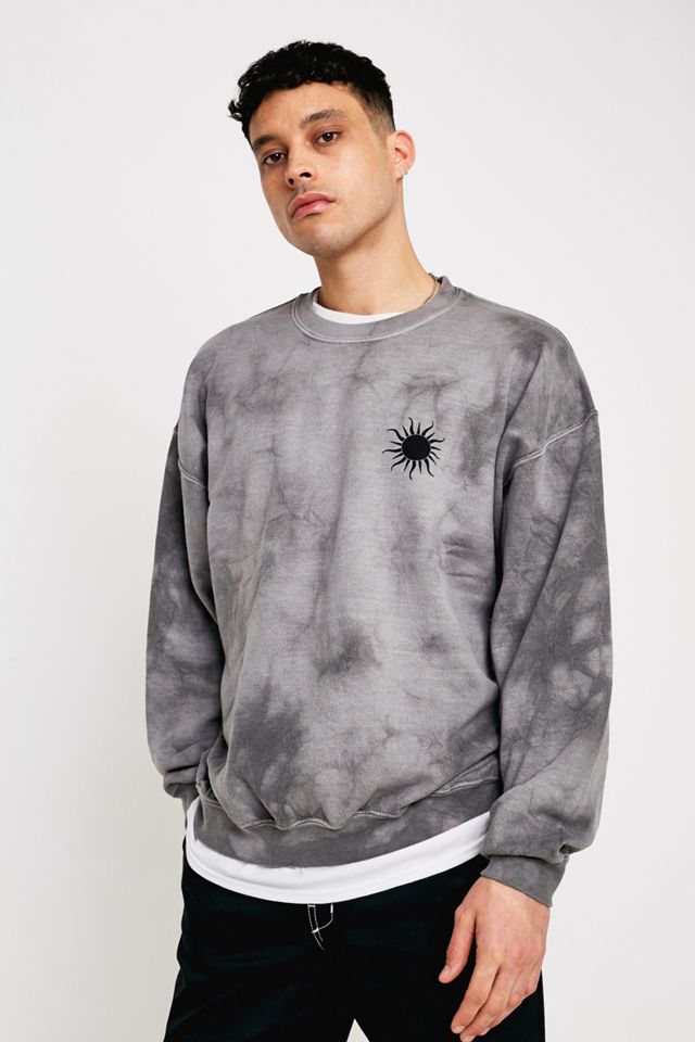UO Printed Grey Tie-Dye Crew Neck Sweatshirt #3