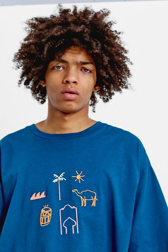 UO Simbolo Ricamato T-Shirt Blu #1