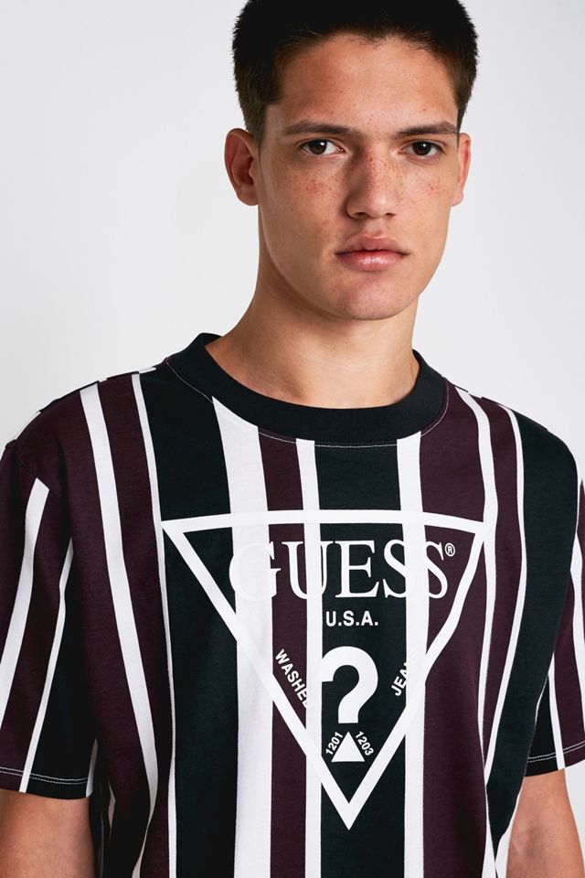 GUESS Originals - T-shirt Rexford manches courtes rayé noir #1
