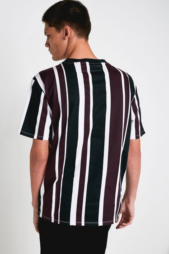 GUESS Originals Rexford Black Striped Short Sleeve T Shirt Urban Outfitters UK