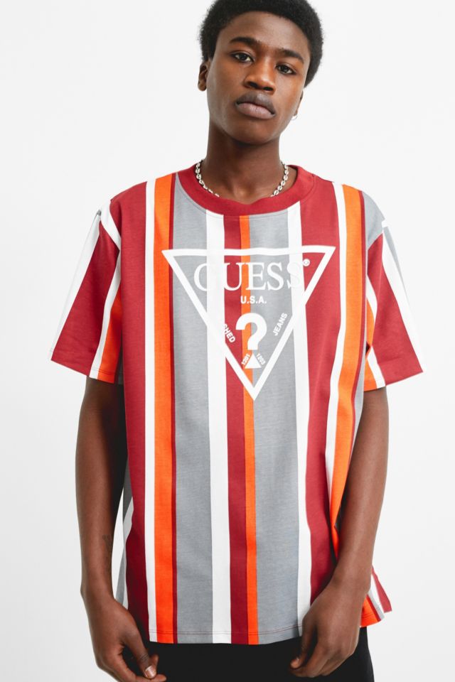 GUESS Originals Rexford Sunset Striped Short Sleeve T Shirt