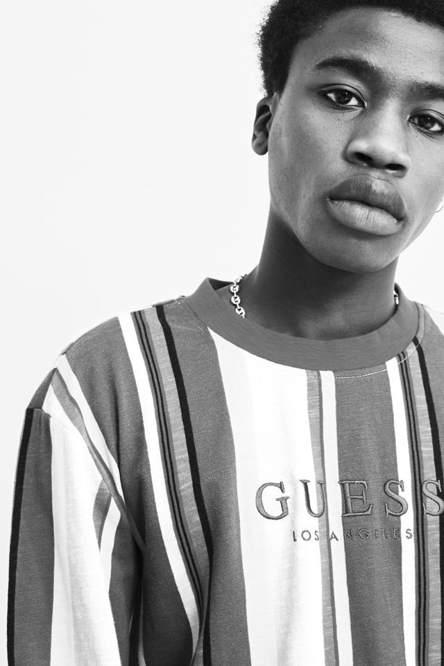 GUESS Originals Sayer camiseta de manga larga a rayas Crew Neck #1