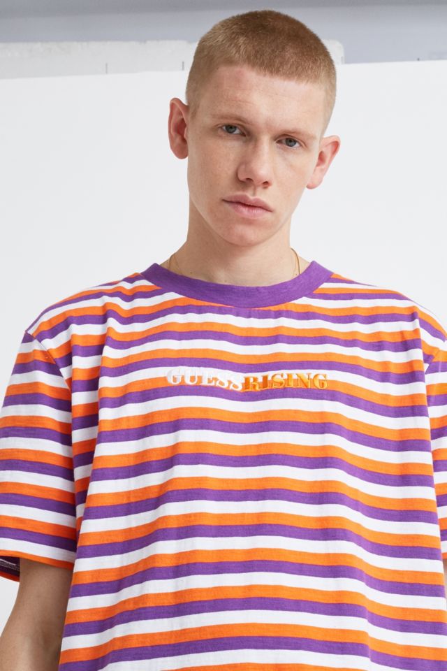 GUESS x 88rising Purple Stripe T-Shirt | Urban Outfitters UK