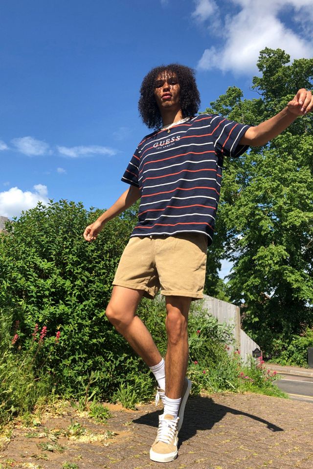GUESS Originals UO Exclusive Navy Horizontal Stripe T-Shirt #3