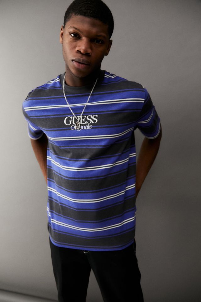 T shirt guess store homme bleu