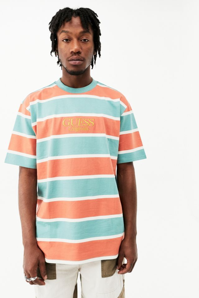 GUESS UO Exclusive Citadel Ecru Stripe T Shirt Urban Outfitters UK