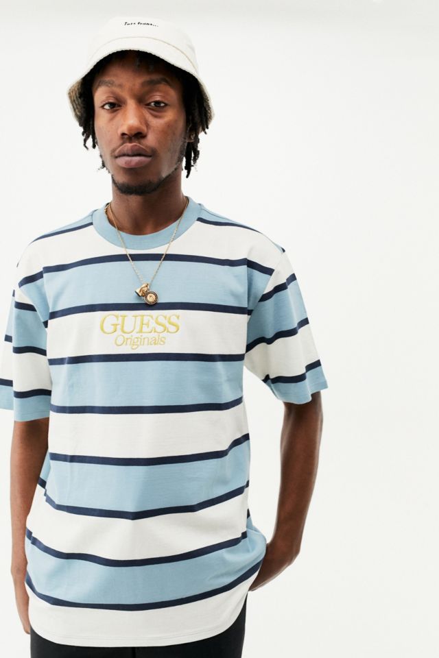 T shirt outlet guess homme rayé