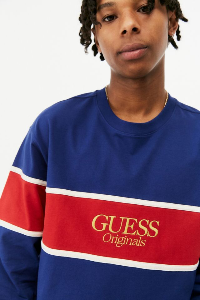 Guess kenmore striped long sleeve tee on sale