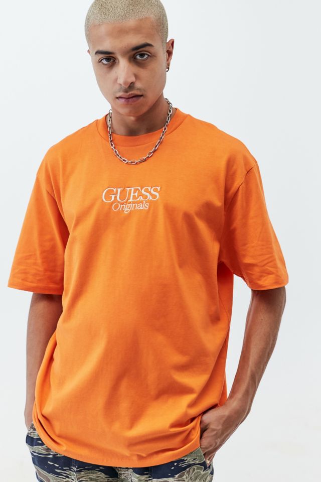 GUESS Originals UO Exclusive Orange T Shirt Urban Outfitters UK