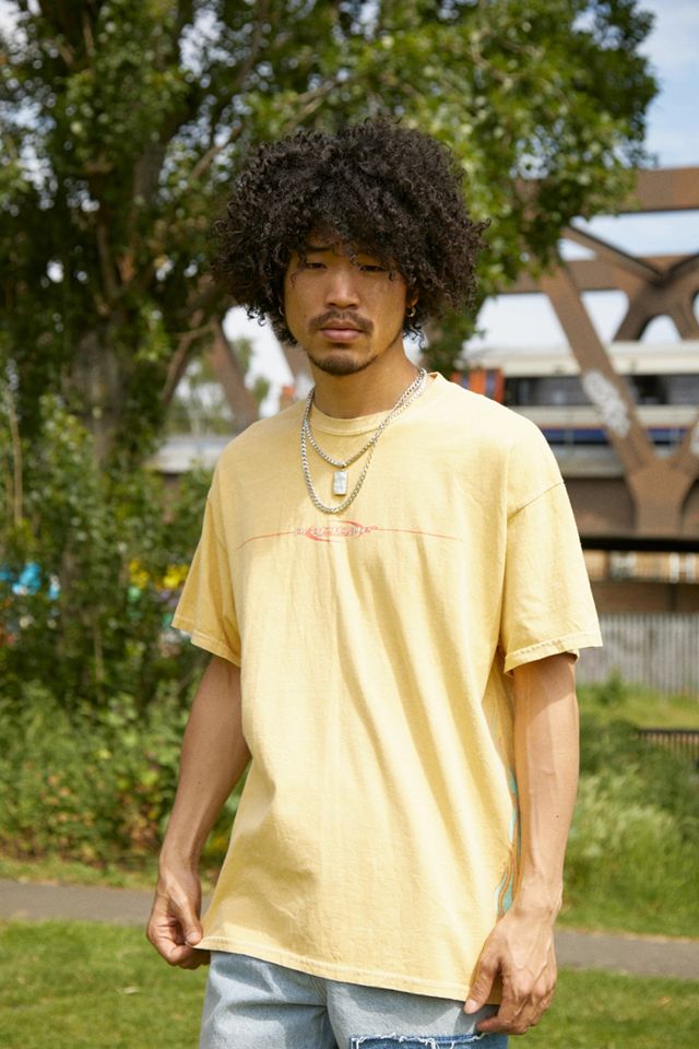UO Yellow Prototype Records Flame T-Shirt #1