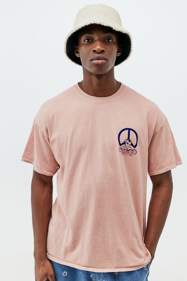 UO Pink Peace Bear It's Cool To Care T-Shirt #3