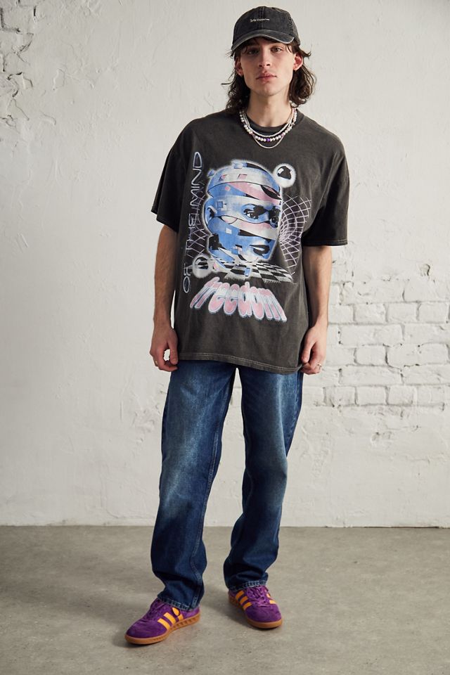 T-shirt Freedom noir délavé UO #2