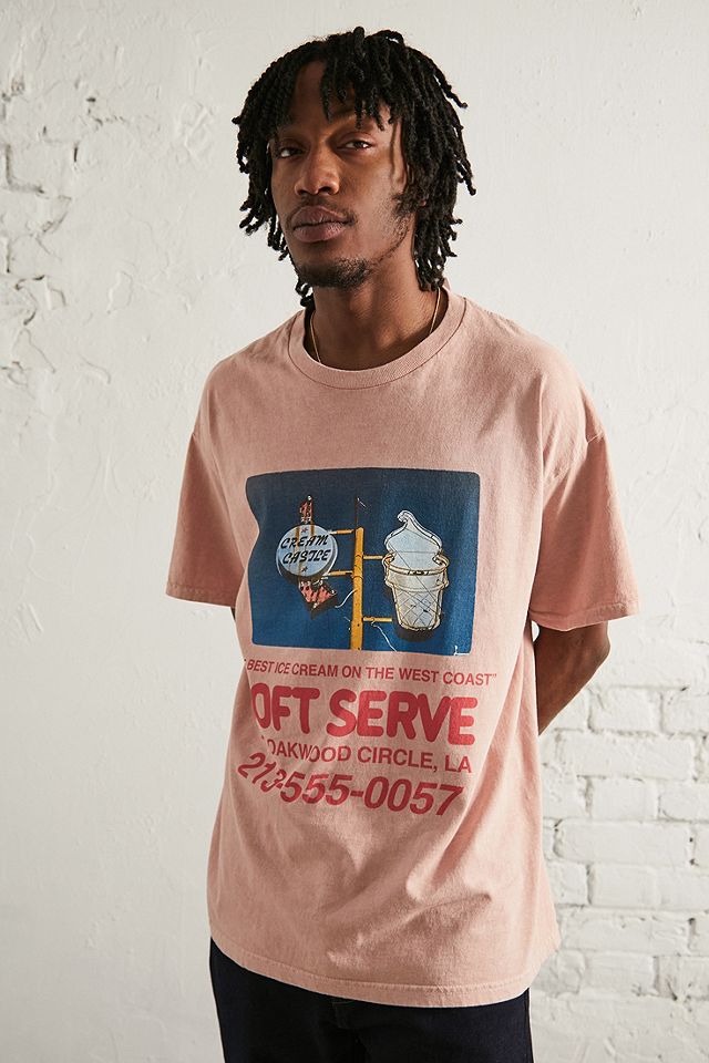 UO Pink Soft Serve T-Shirt | Urban Outfitters UK