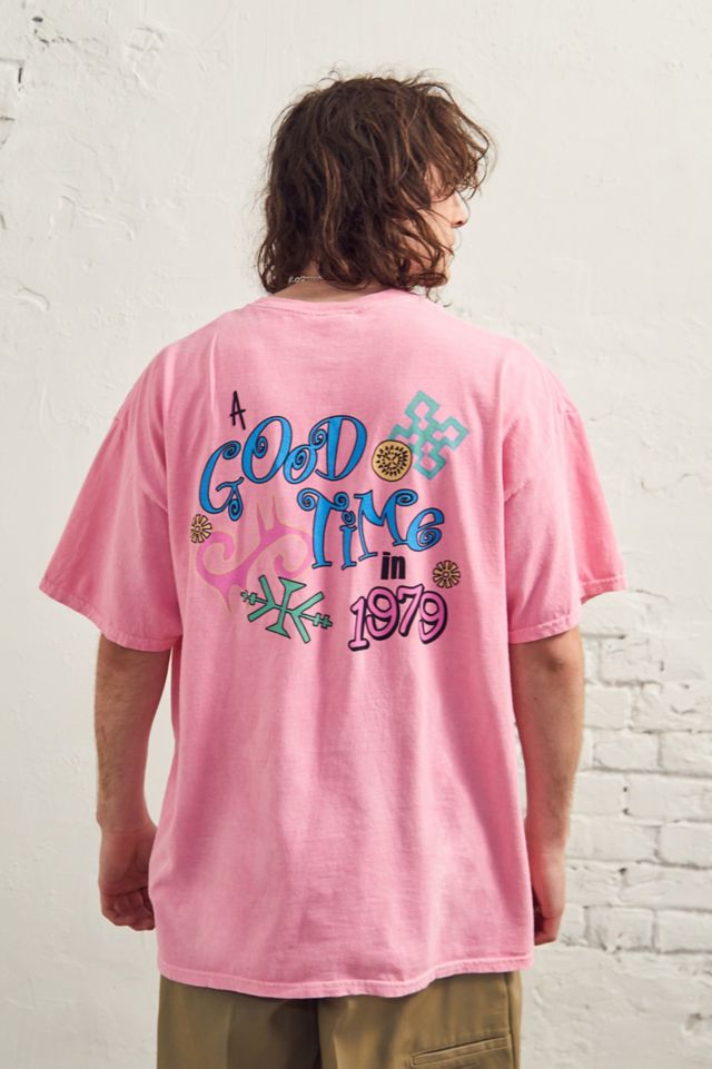 Uo Pink California Surf T Shirt Urban Outfitters Uk