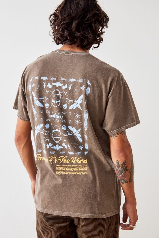 Uo Brown Insects Of The World T Shirt Urban Outfitters Uk