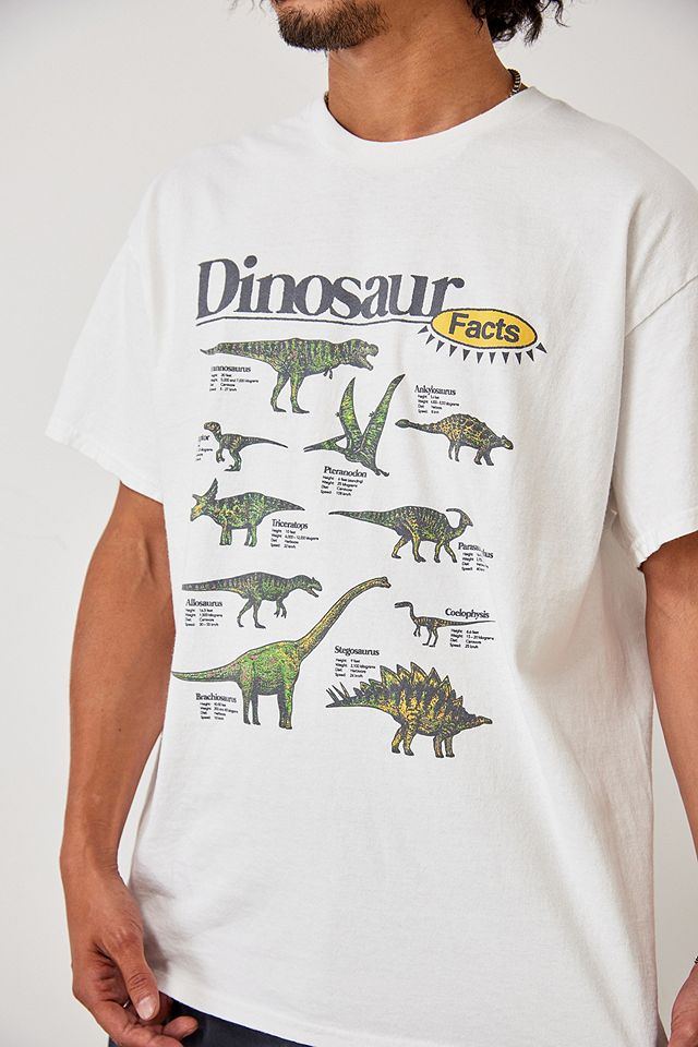 UO - T-shirt avec imprimé de dinosaures blanc