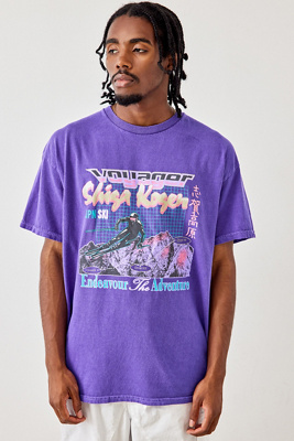 purple 80s shirt