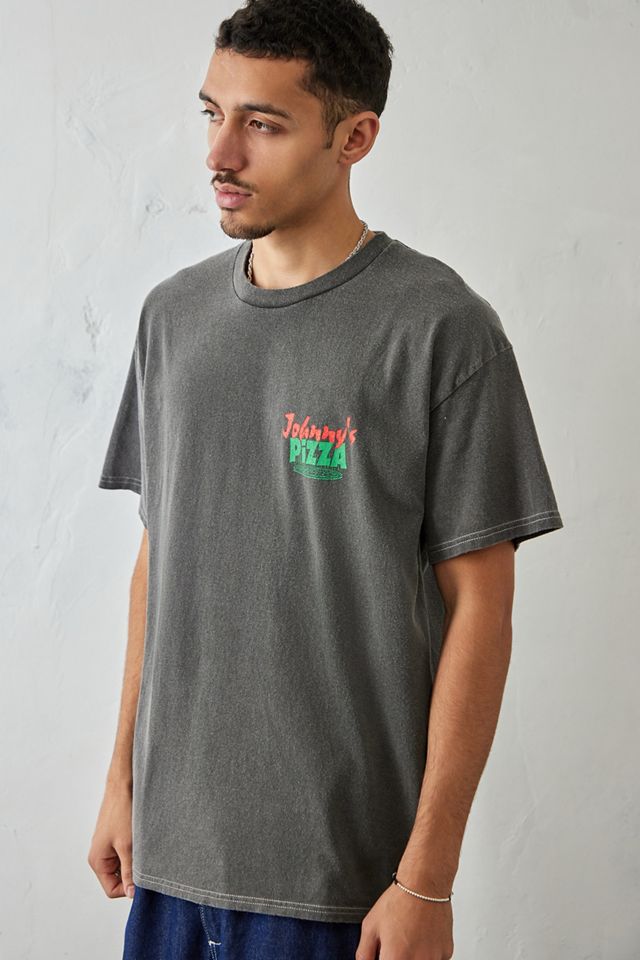 UO Overyded Black Johnny's Pizza T-Shirt  #1