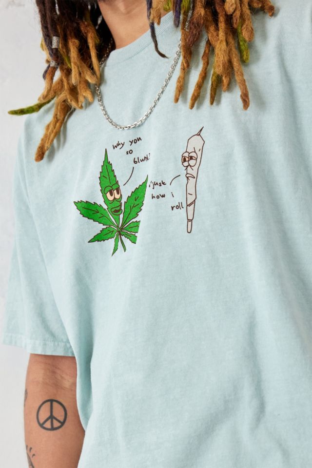 UO Light Blue Why So Blunt T-Shirt | Urban Outfitters UK