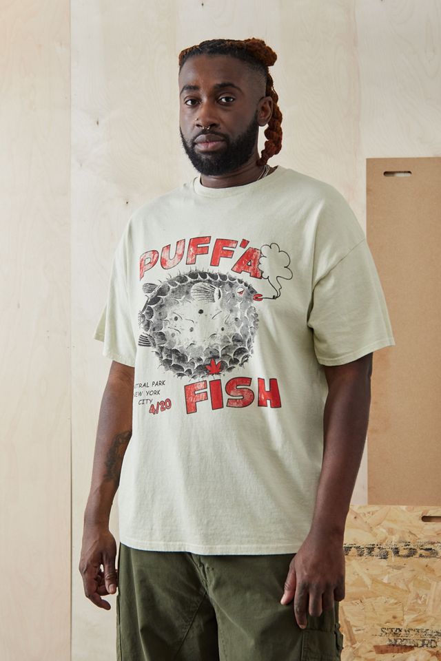 UO Ecru Puffa Fish T-Shirt #1