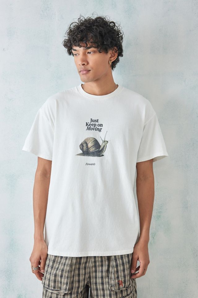 UO White Just Keep On Moving T Shirt