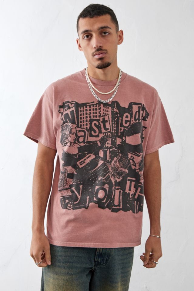 UO Pink Wasted Youth T-Shirt | Urban Outfitters UK