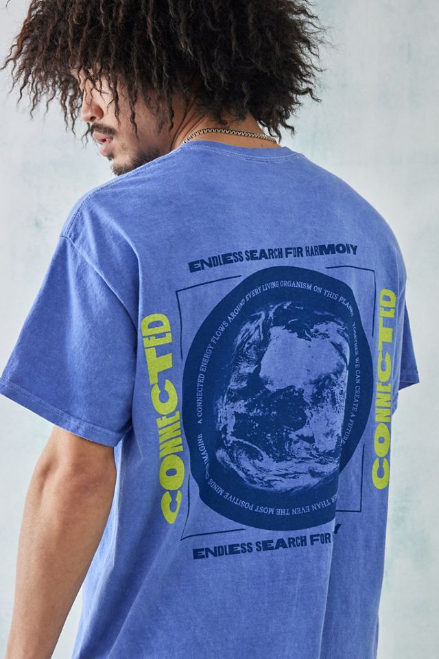 Tshirt connecté bleu UO Urban Outfitters FR — free download