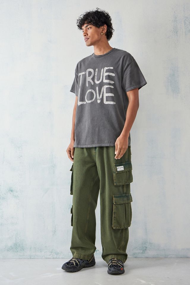 UO Washed Black True Love Airbrushed T-Shirt  #1