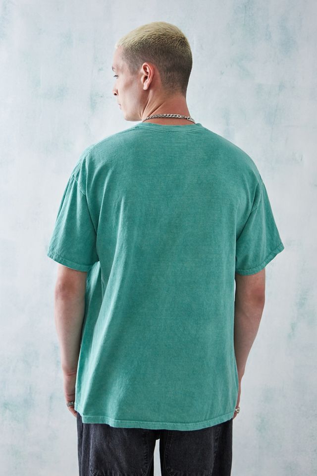 Camiseta Mecanógrafa Verde Desgastada UO #3