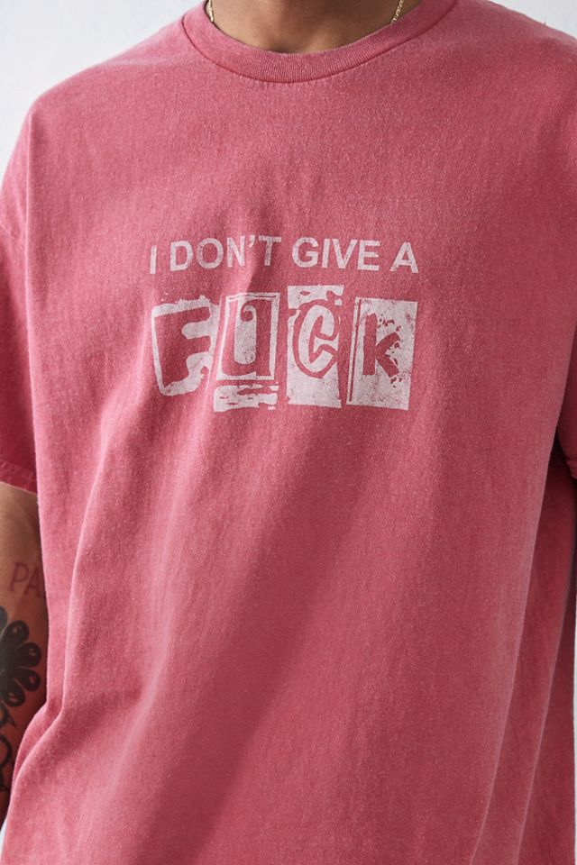 UO Red Don't Give A F*ck T-Shirt  #4