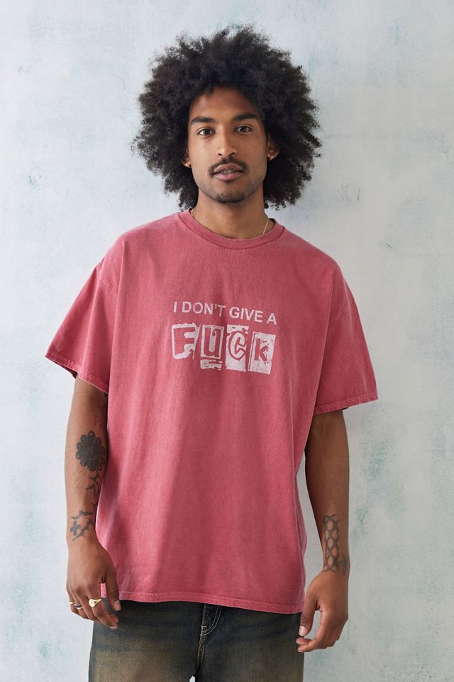 UO Red Don't Give A F*ck T-Shirt  #5