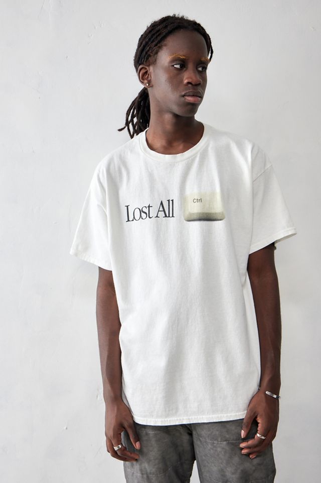 UO Weißes Lost All CTRL T-Shirt #1