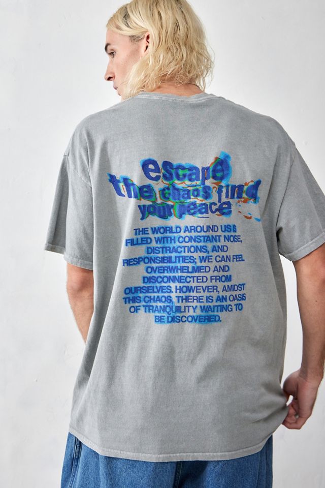 UO – T-Shirt „Escape The Chaos" in Grau  #4