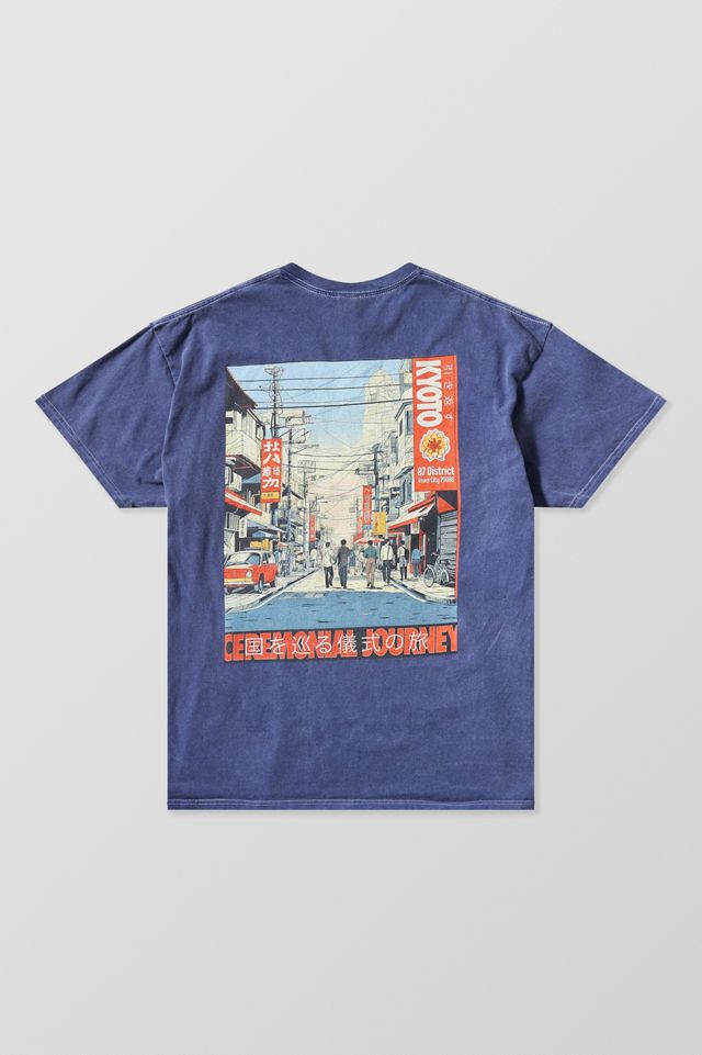 T-shirt UO Navy Kyoto Town #5