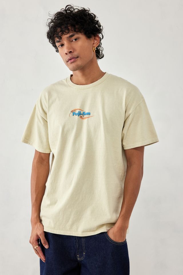 UO Ecru Mount Fuji T-Shirt | Urban Outfitters UK