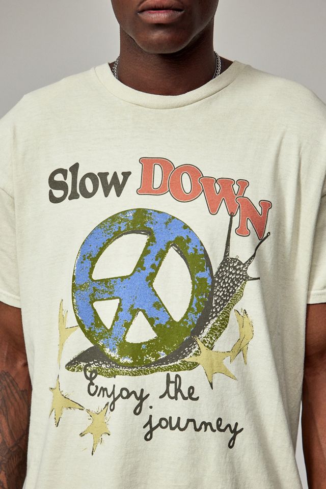 UO Ecru Snail Peace T-Shirt #1