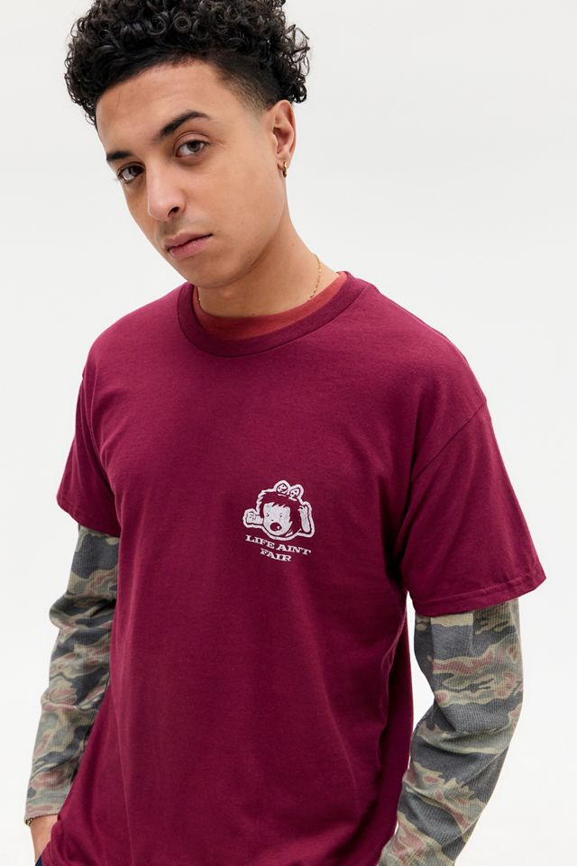 UO Red Life Ain't Fair T-Shirt #1