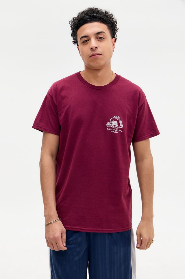 UO Red Life Ain't Fair T-Shirt #3