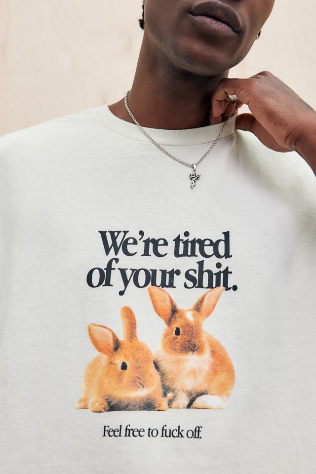 UO White Tired Bunny T-Shirt #2