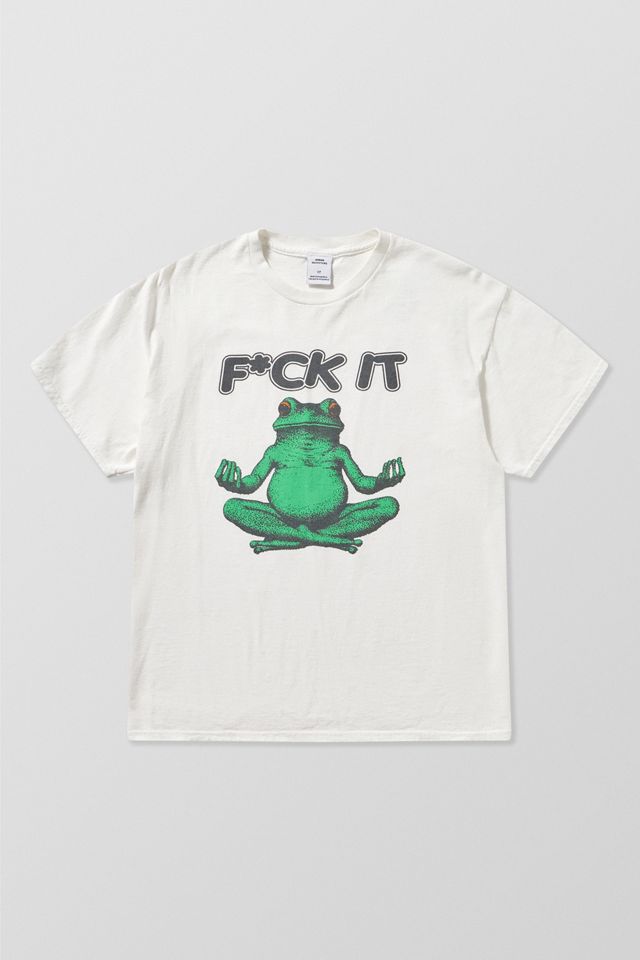 UO White F*ck It Frog T-Shirt #4