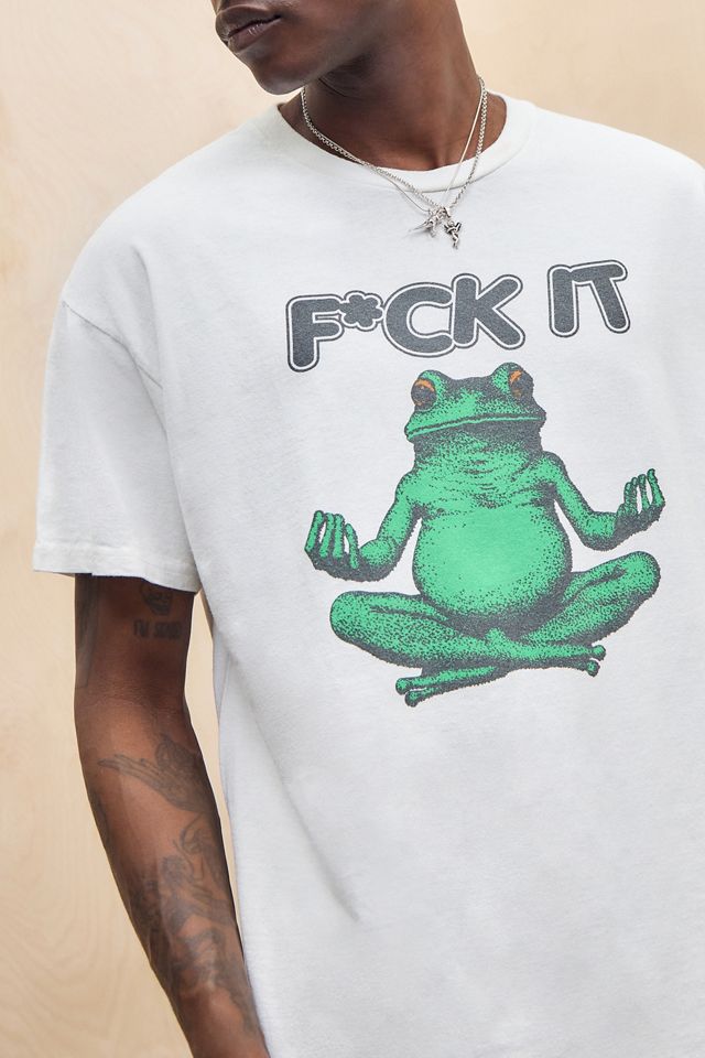 UO White F*ck It Frog T-Shirt #2