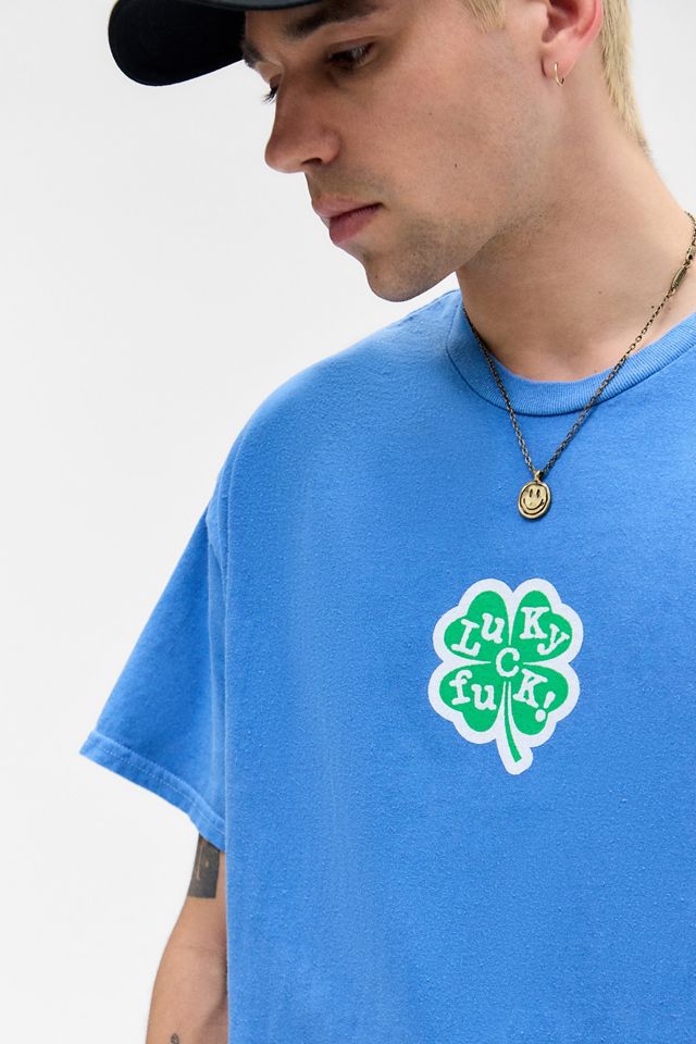 UO Blue Lucky F*cker T-Shirt #1