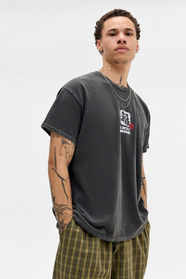 UO Washed Black Lucky Japan Motif T-Shirt Product Page