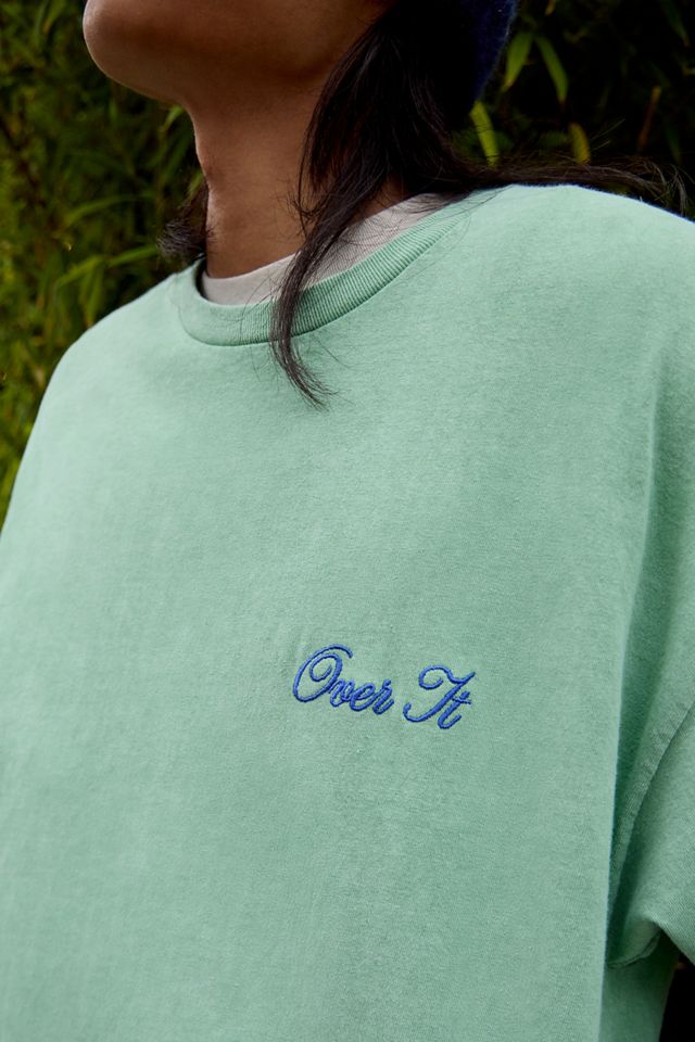 UO Grünes Bestickte Over It T-Shirt #1