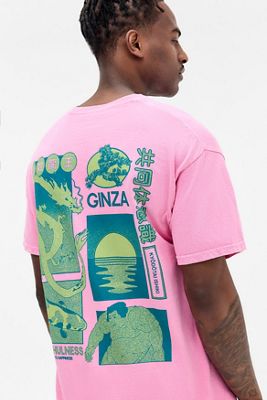 UO Rosa Ginza Maglietta con Drago